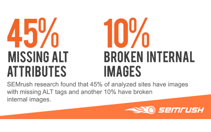 SEMRush Image SEO Issue Stats