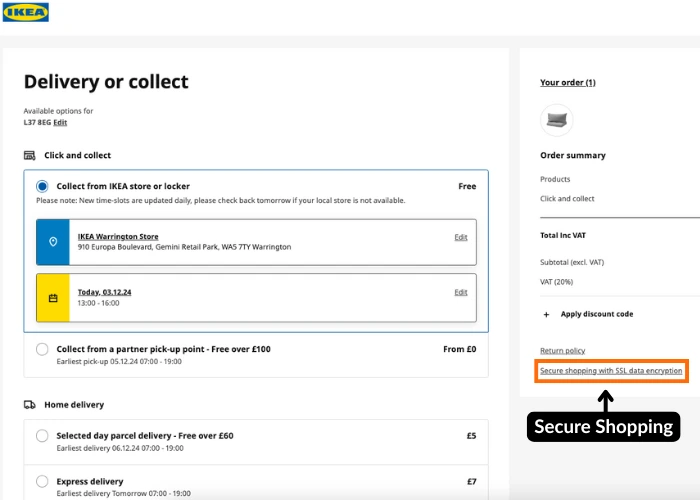 IKEA Secure Checkout