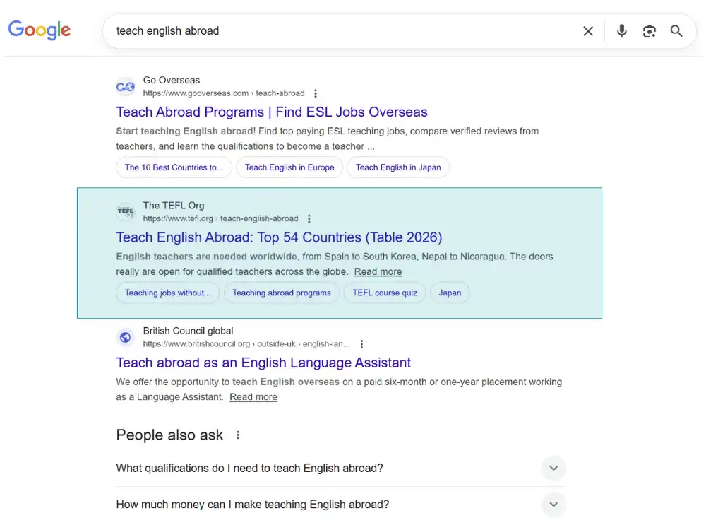 SEO Agency UK Results Screenshot