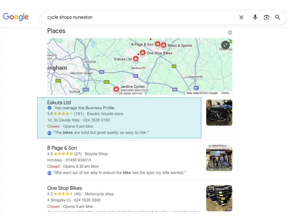 SEO Agency UK Results Screenshot