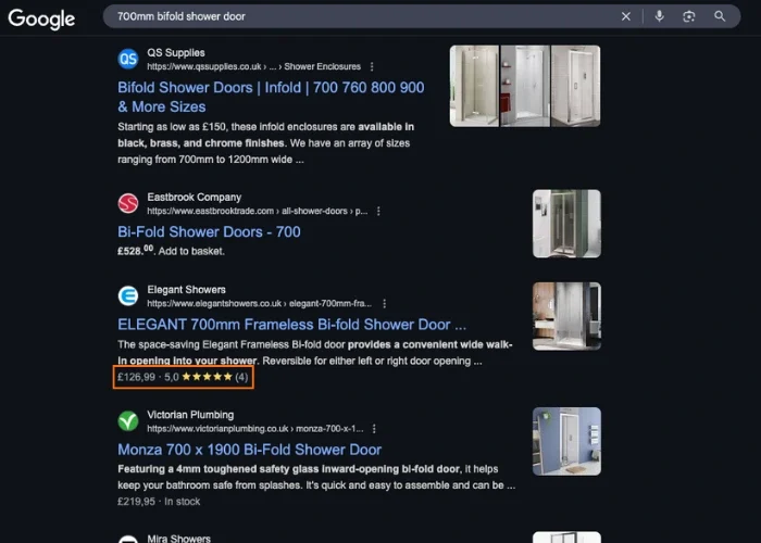 Review Snippets Rich Results Example