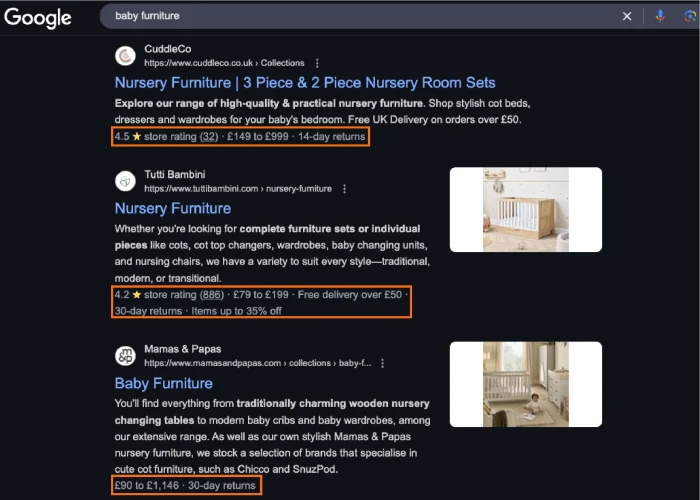 Rich Results for Baby Furniture Niche Rich Results for Baby Furniture Niche